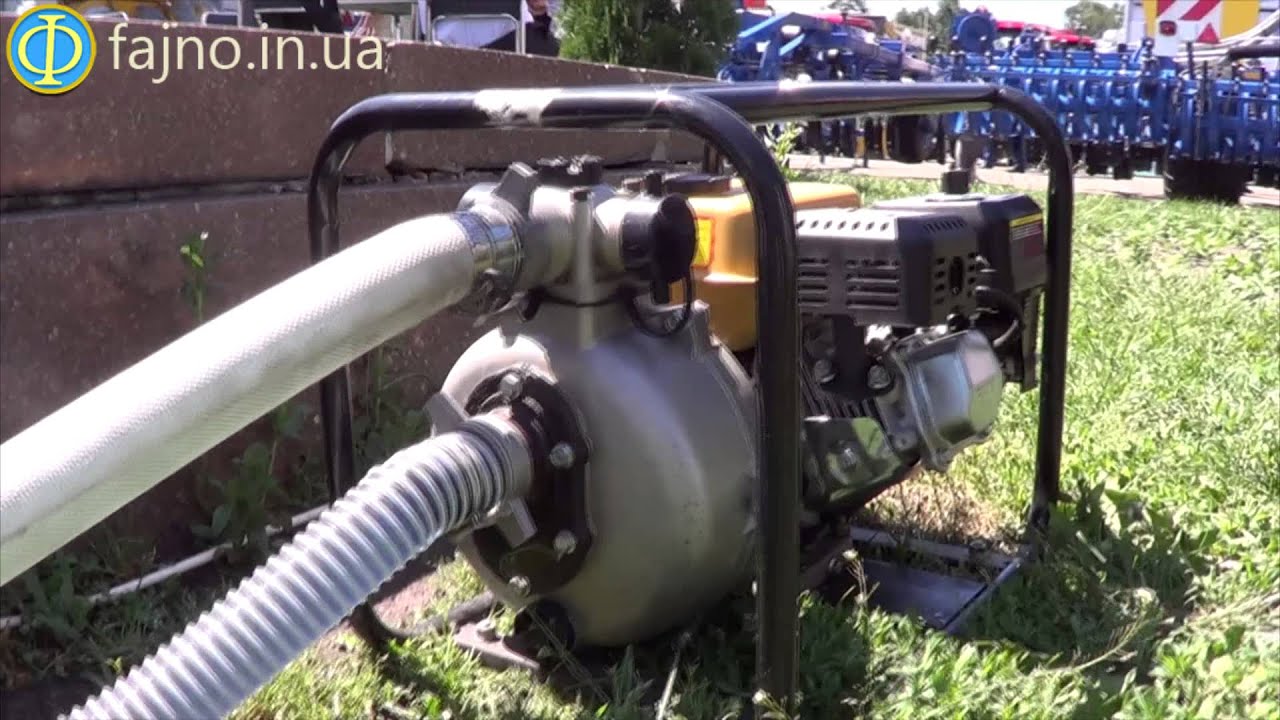 Высоконапорная мотопомпа Forte FP20HP в работе