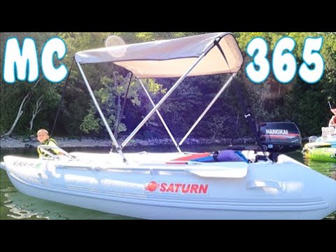 MC290 Mini Cat w/ 15HP 2-stroke Outboard. Saturn Inflatable Catamaran. 