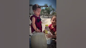 With My Children Sila And Celine We Try To Reach Drinking Water CelineandSila 