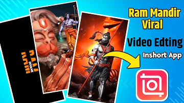 Ram Mandir video Editing Tutorial Inshot app | 22 January Status Video Kaise Banaye 2024