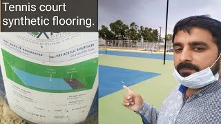 How to do tennis court synthetic flooring? Hindi /urdu