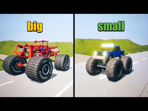 BIG Monster Truck vs SMALL | Brick Rigs