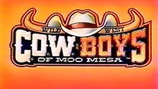 Os Valentes Cowboys de Moo Mesa Abertura
Os Valentes Cowboys de Moo Mesa (Wild West COW Boys of Moo Mesa) é uma série animada americana de televisão criado pelo artista de quadrinhos Ryan Brown. O show foi produzido por King World e ABC Greengrass Productions e animado por Gunther-Wahl Productions para sua primeira temporada e depois por Rubi-Spears Productions para sua segunda temporada. COW Boys foi ao ar nas manhãs de sábado na American Broadcasting Company rede de televisão.
Primeira transmissão em 12 de setembro de 1992, o show durou duas temporadas, abrangendo 26 episódios, Em 1993-1994 com a aquisição da ABC pela Disney. A série foi então passou a ser transmitida pela Toon Disney 1998-2002.
No Brasil o desenho era exibido pelo SBT por volta de 1997. Os Valentes Cowboys de Moo Mesa Abertura