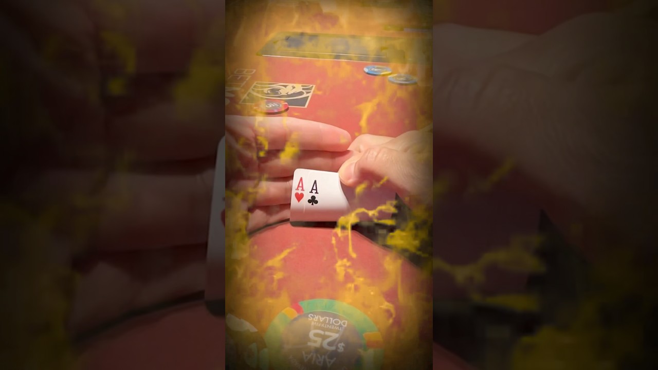 RAISED WITH ACES 😱🤯 #poker #texasholdempoker #shorts
