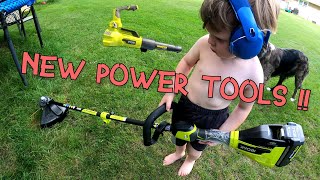 NEW POWER GARDENING TOOLS FOR KIDS | String Trimmer, Leaf Blower