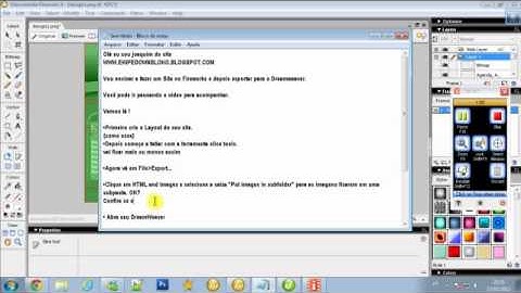 Como Criar um Layout no FireWorks e Exportar Para o DreamWeaver.