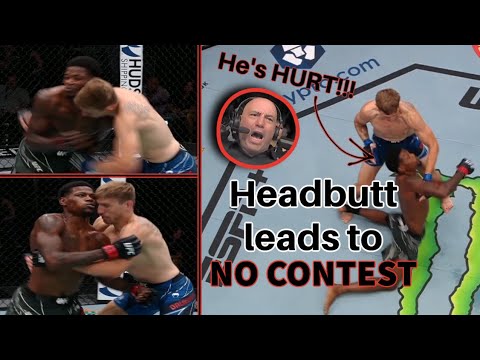 Headbutt drops Kevin Holland leading to a NO CONTEST