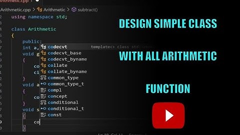 How to Create a Simple Class with All Arithmetic Functions and MAIN Function | Code Leo#youtubevideo
