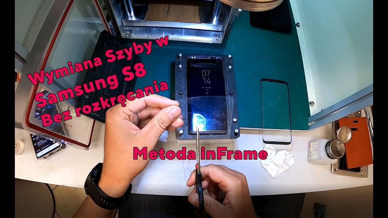 Proces wymiany szybki w Samsungu S8 metodą inFrame - bez rozkładania go na części | Fix-Zone.pl