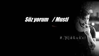 BEN HİÇ İYİ DEĞİLİM ŞİİR SÖZ YORUM : MUSTİ - SESLİNESE