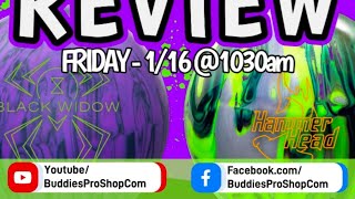 LIVE REVIEW | Hammer Black Widow 3.0 Dynasty & Hammerhead Pearl 📱
LIVE REVIEW | Hammer Black Widow 3.0 Dynasty & Hammerhead Pearl
Jesse stacks the brand new Black Widow 3.0 Dynasty against the Zero Mercy solid and the Hammerhead Pearl against the Hazmat Pearl. Be sure to Like & Share the stream for your chance at a FREE Buddies merch pack.
Balls/Layouts
Dynasty & Zero Mercy Solid - 45 x 4.5 x 30
Hammerhead Pearl & Hazmat Pearl - 60 x 4 x 75
Thank you all for watching!
#BuddiesProShop #FamilyFirst #HammerBowling #NothingHitsLikeAHammer LIVE REVIEW | Hammer Black Widow 3.0 Dynasty & Hammerhead Pearl 📱