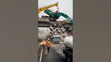 Bridge Collapse #ai #bridge #collapse #crane #crash #disaster #fail #worker #construction #work #flo