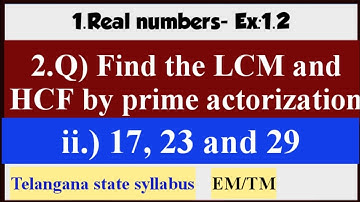 lcm and hcf of 17, 23 and 29 | 17, 23 and 29 | lcm and hcf of 17,23 29 by prime factorization method