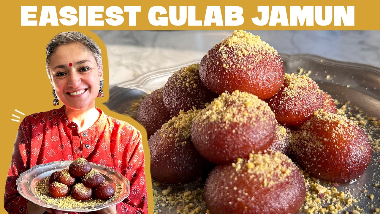 EASIEST GULAB JAMUN at home in minutes - 30 minute dessert!