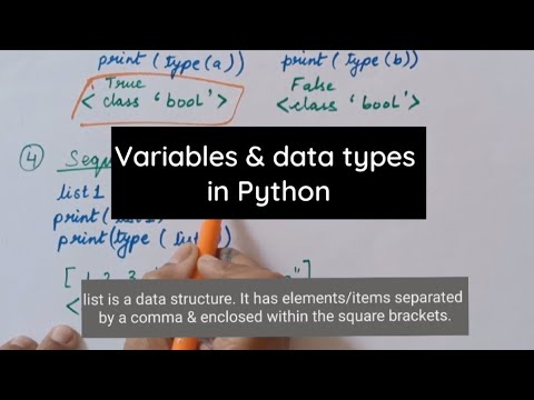 Variables and data types in Python - YouTube