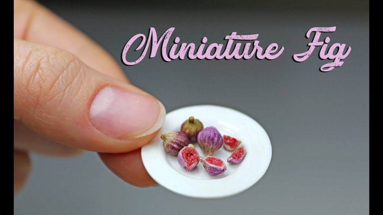 Realistic Miniature Figs Polymer Clay Tutorial // Miniature Food