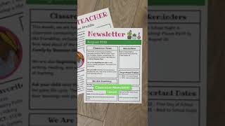Ideas of What to Include in a Classroom Newsletter #shorts