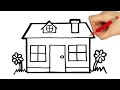 HOW TO DRAW A HOUSE, COMO DIBUJAR UNA CASA, ระบายสีและวาดภาพ, บ้