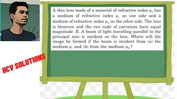 A thin lens made of a material of refractive index 2 has a medium of refractive index 1 on one