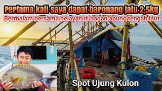 Pertama kali narik baronang jalu 2,5kg sampe kwalahan || mancing baronang || bersama nelayan bagang
