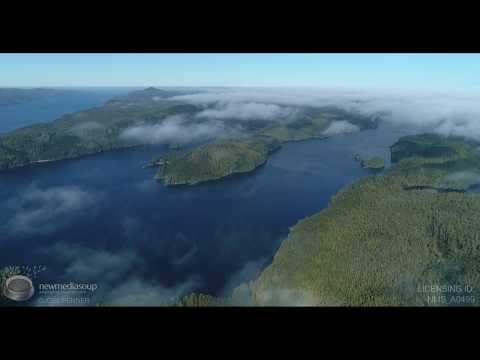 God’s Pocket - British Columbia Epic Aerial and Wide Angle Underwater Video Stock Footage