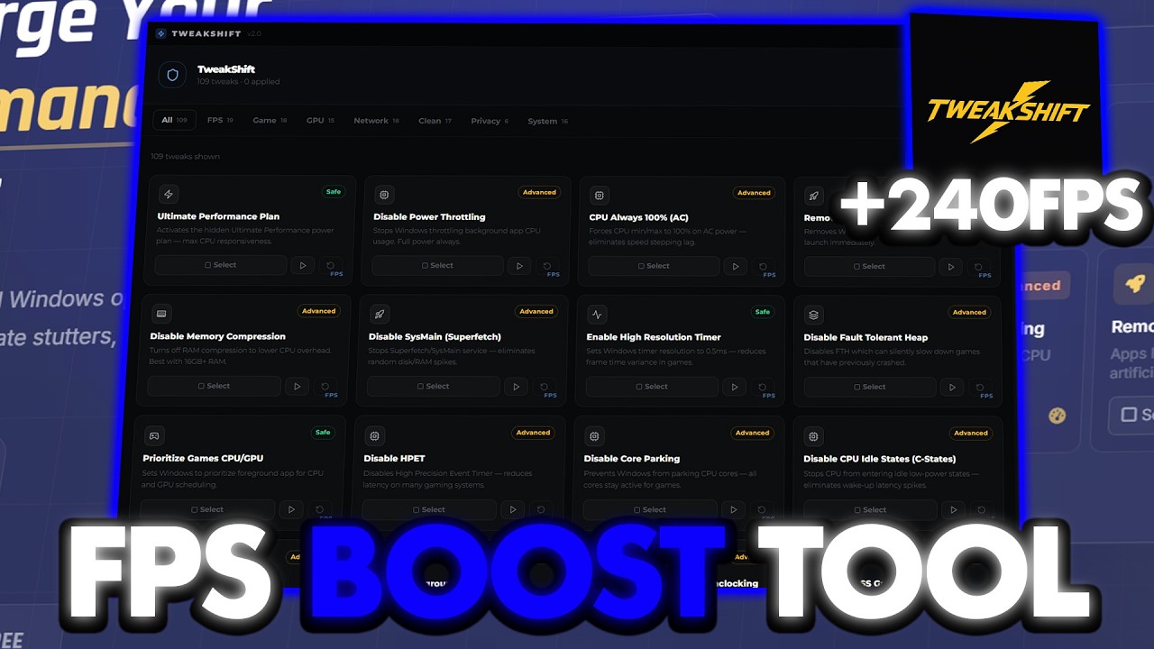 Ultimate Windows Optimization Tool 🔧 Boost FPS & Lower Input Delay ...