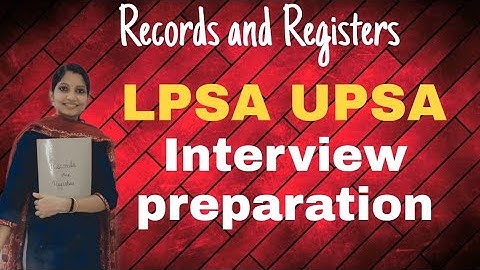 LPUP INTERVIEW - Records and register#lp#up#Linsha, stutorial