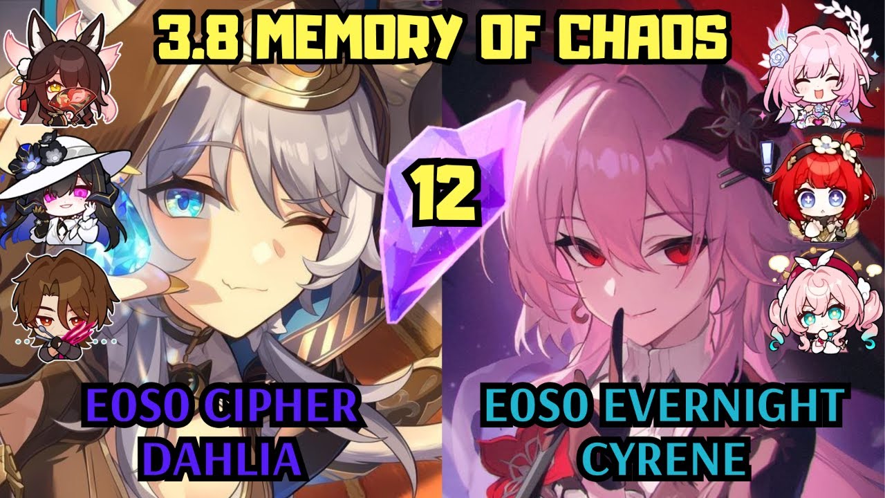E0 Cipher Dahlia Superbreak & E0 Evernight Cyrene | 3.8 Memory of Chaos | Honkai Star Rail