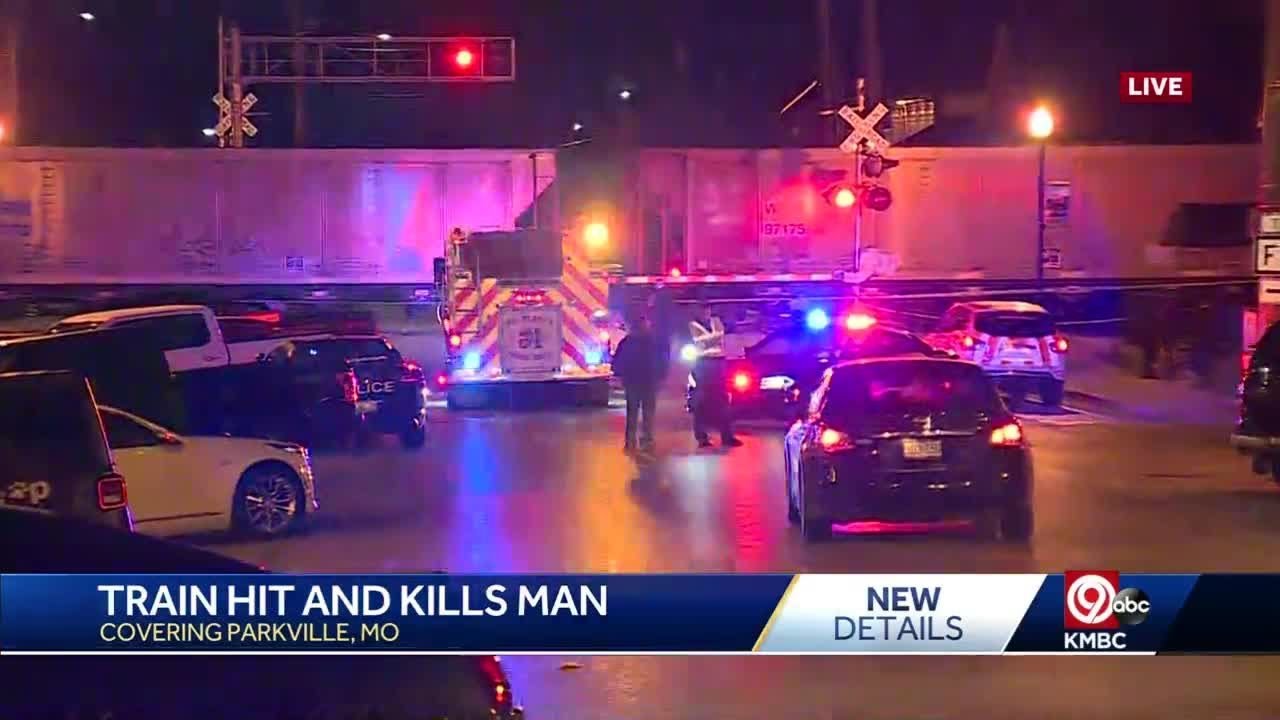 Man hit, killed by train in Parkville - YouTube