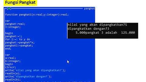 Bahasa Pemrograman Pascal - Fungsi - Part 2