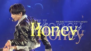 [4K] 240203 THE BOYZ SUNWOO FOCUS : ZENERATION ENCORE IN JAPAN 더보이즈 선우 Honey 직캠