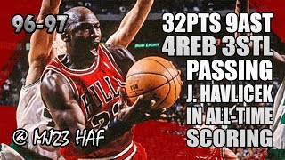 Michael Jordan Highlights vs Celtics (1997.03.11) - 32pts, SMOOTH DAMING!