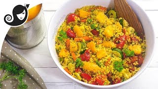 Roasted Vegetables and Peaches Couscous Salad | Cling Peach Series 1/3 by Veganlovlie - Vegan Fusion-Mauritian Recipes 19,681 views 6 years ago 8 minutes, 16 seconds