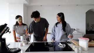 deaf, blind, and mute baking cookies
