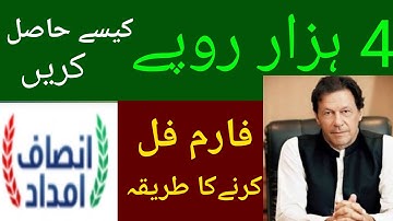 How to fill Insaf Imdad Online Form| Insaf Imdad Form Fill |Insaf Imdad 4000 rupees by PM Imran Khan