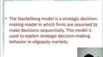Difference between Cournot and Stackelberg Model