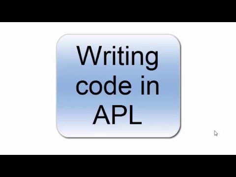 Writing code in APL - YouTube