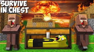 Can I survive INSIDE CHEST AGAINST A NUCLEAR BLAST in Minecraft ? SECRET BASE IN CHEST !