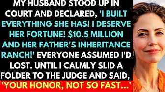 Husband Claimed He 'Built My Life' And Demanded $10.5M & Father's Inheritance Ranch; Not So Fast...
