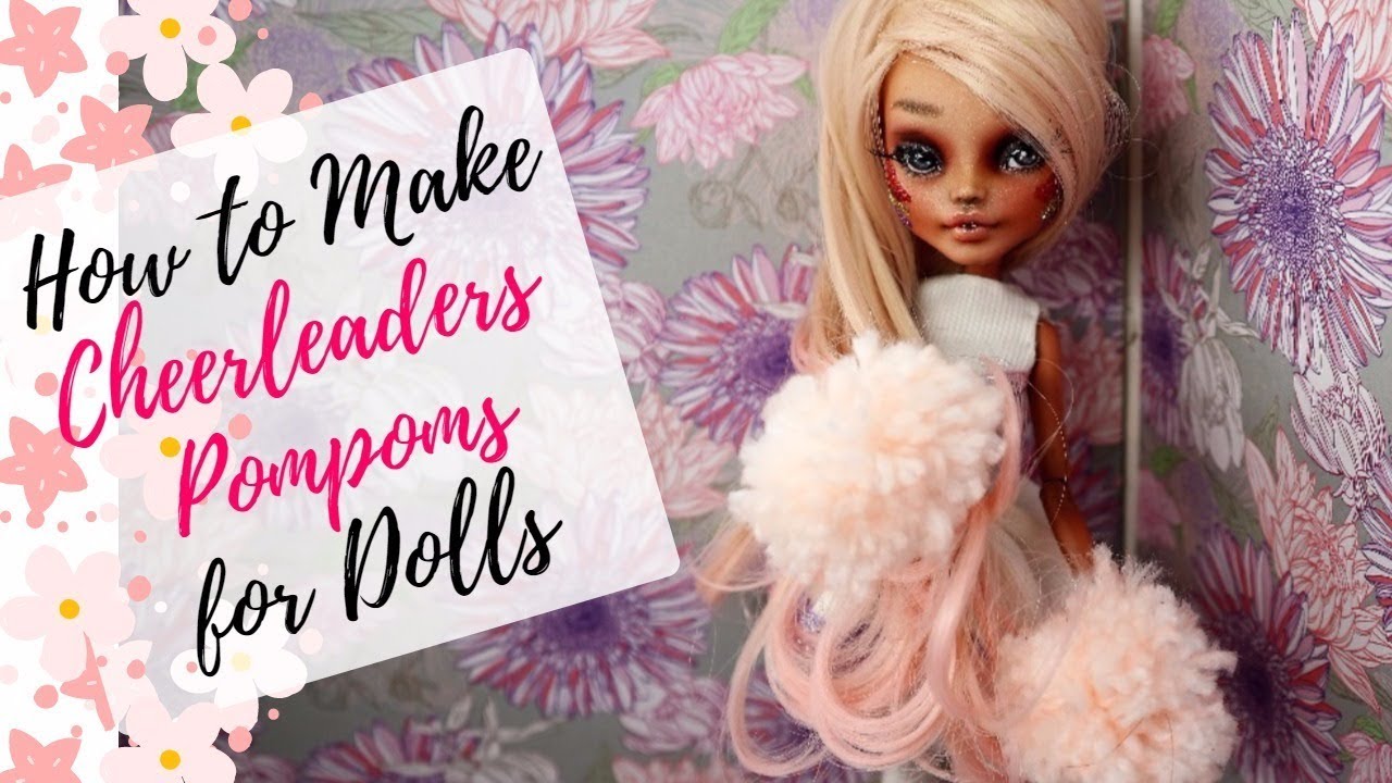 The Doll Coloring Book: DIY Simple Doll Cheerleader Pom-poms