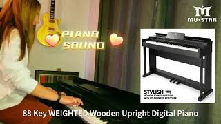 MUSTAR MDP-2700, 88 Key Weighted Wooden Upright Digital Piano, Hammer Action