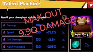: maxing out my apex fury cosmic in anime champion
