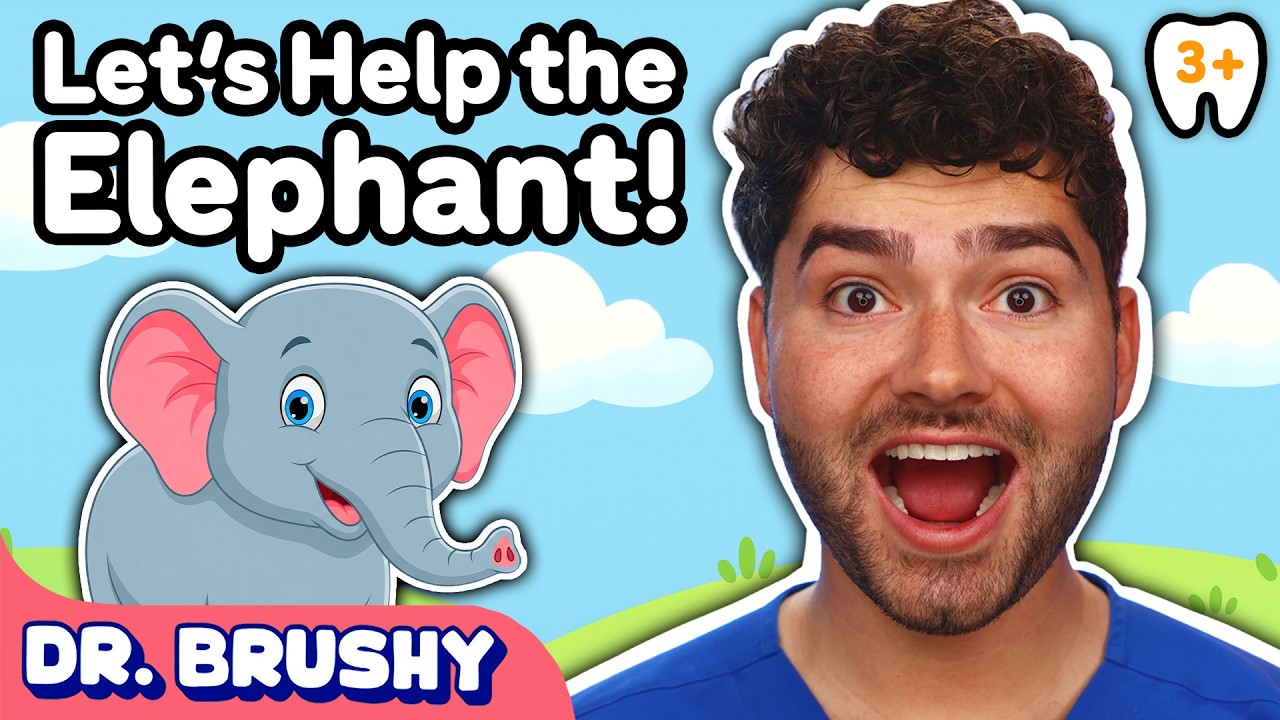Elephant Tooth Adventure! Learn About Animal Teeth with Dr. Brushy | Preschool Learning Video