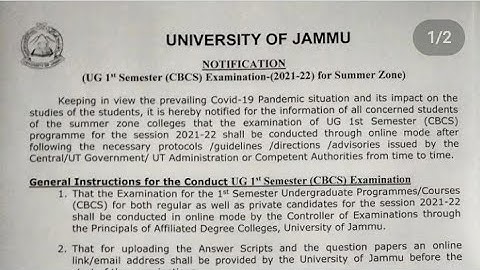 Jammu University Ist sem Regular/Private CBCS. online  3rd and 5th no update. .check ✅ Report 🔥
