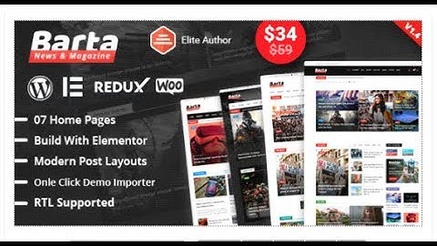 Barta - News & Magazine WordPress Theme | Themeforest Templates