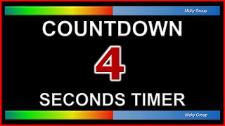 ⏰ 4 Seconds Timer - Countdown Full HD 1080p - Background Relaxing Music