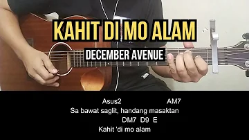 Kahit Di Mo Alam - December Avenue | Guitar Tutorial