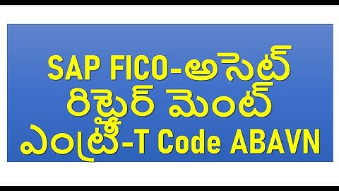 SAP FICO Course Full in Telugu|Asset retirement Process ( T code-ABAVN)-SAP FICO-అసెట్ రిటైర్ మెంట్|