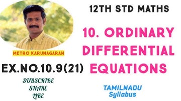 12th Std Maths Ex.10.9(21) Integrating factor of the differential equation dy/dx = x+y+1/(x+1) is