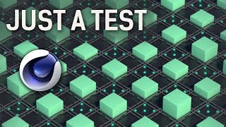 Cyan Squares Test ~ Cinema4D